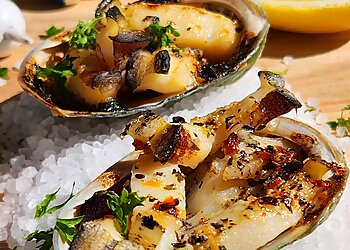 Chargrilled seafood prepared by Sailor for the crew